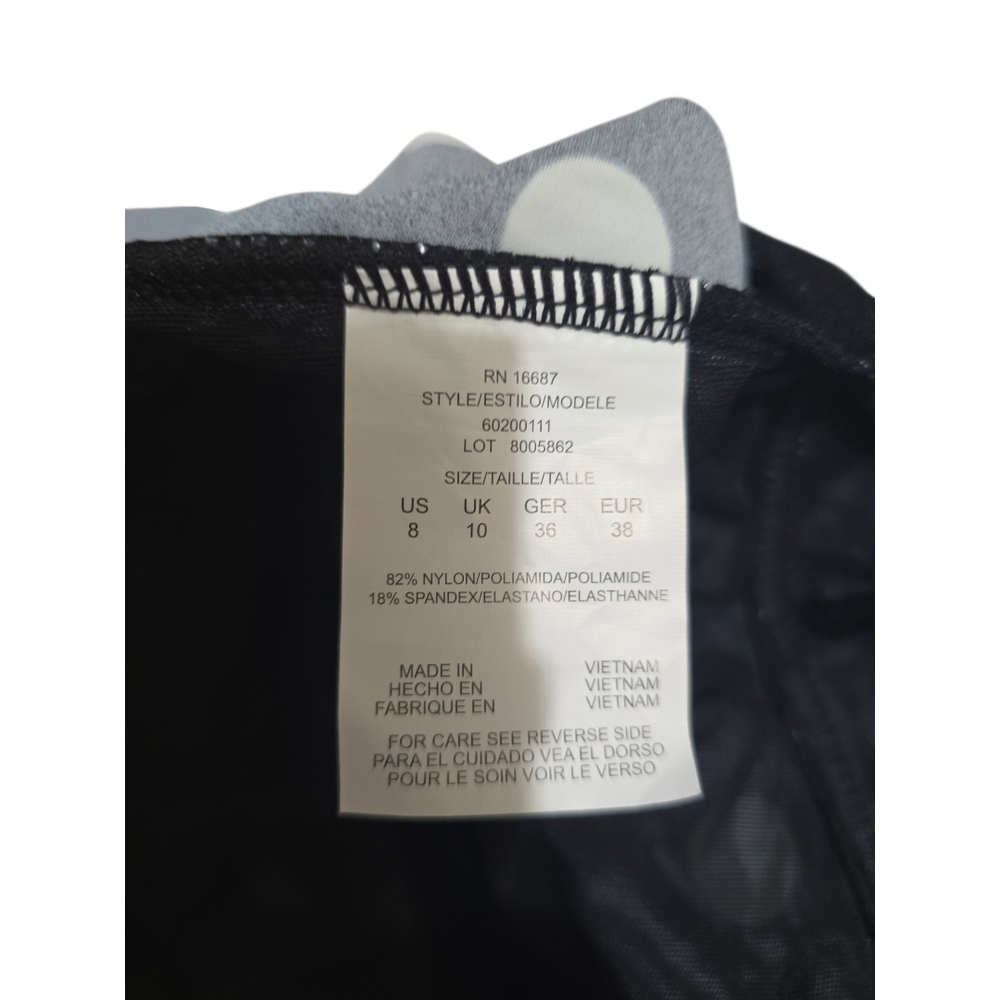 Swim Solutions Black White Polka Dot Tankini Top Size 8 Tummy Control NWT - Picture 6 of 8